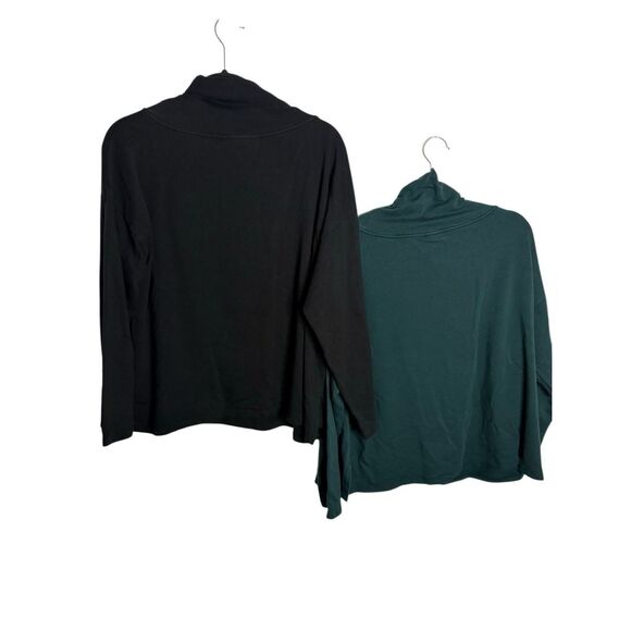 Eileen Fisher Cozy Brushed Terry Hug Funnel Neck Tops Bundle Size Medium - Picture 10 of 10